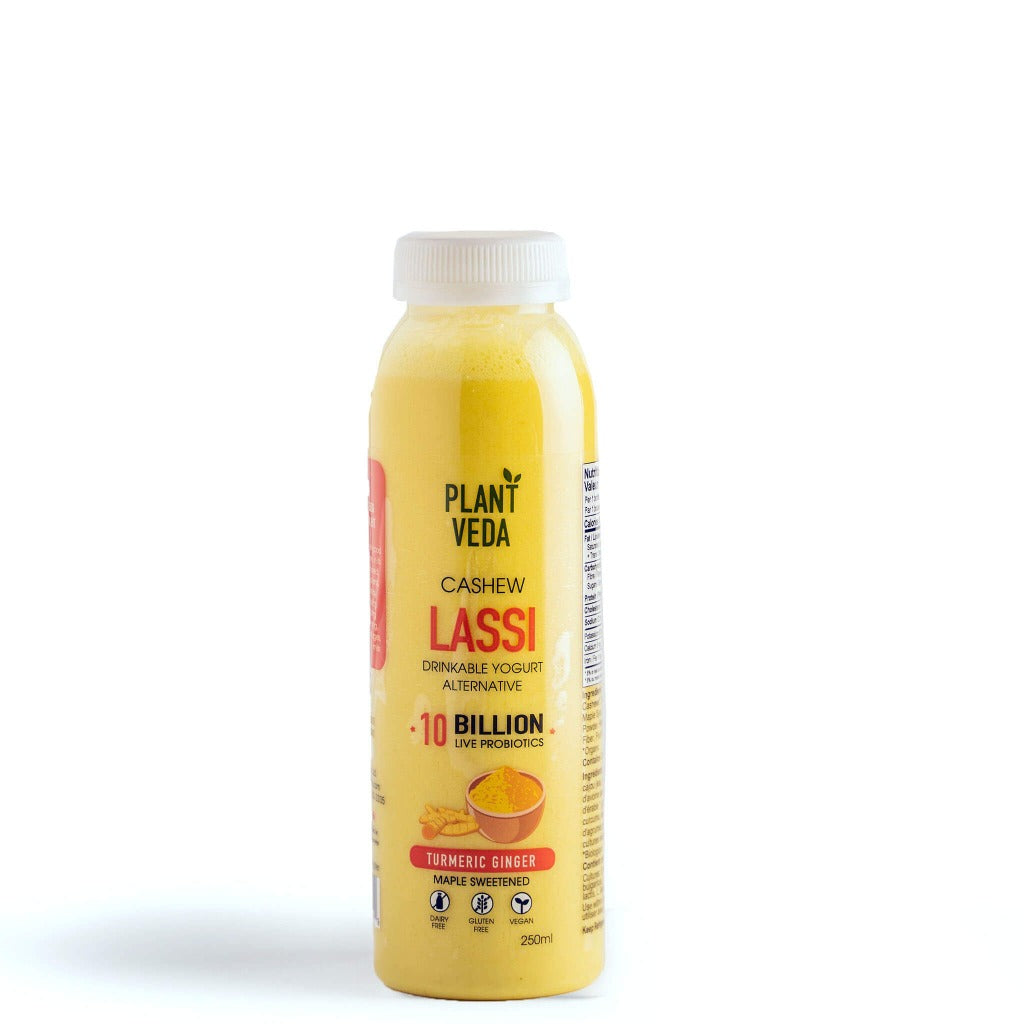 Drinkable Yogurt - Turmeric Ginger Probiotic Lassi | Plant Veda
