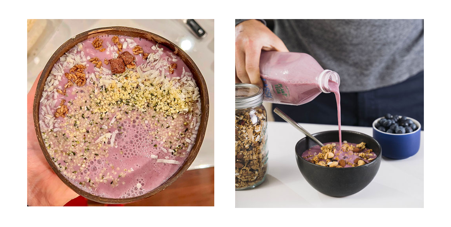 Probiotic Blueberry Lassi Bowl by Sam