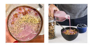 Probiotic Blueberry Lassi Bowl by Sam