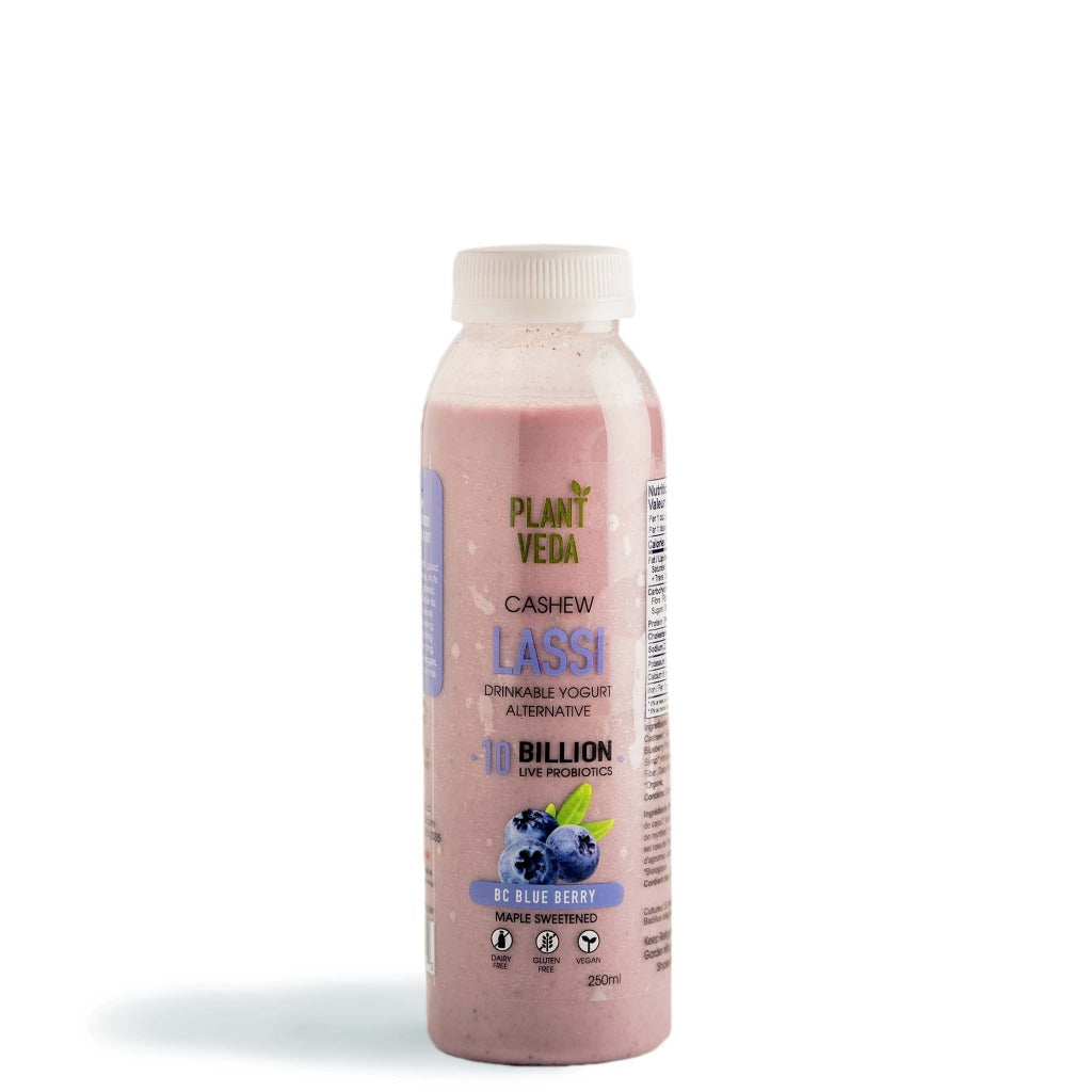 Drinkable Yogurt - Blueberry Probiotic Lassi | Plant Veda
