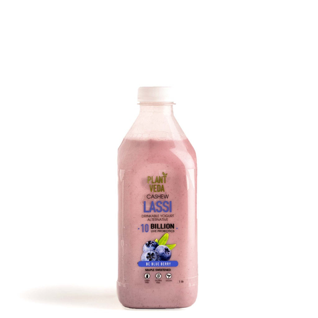 Drinkable Yogurt - Blueberry Probiotic Lassi | Plant Veda