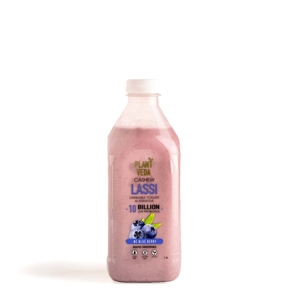 Vegan Drinkable Yogurt - Blueberry Probiotic Lassi