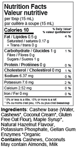 Vegan Coffee Creamer - Hazelnut Nutrition Facts | Plant Veda